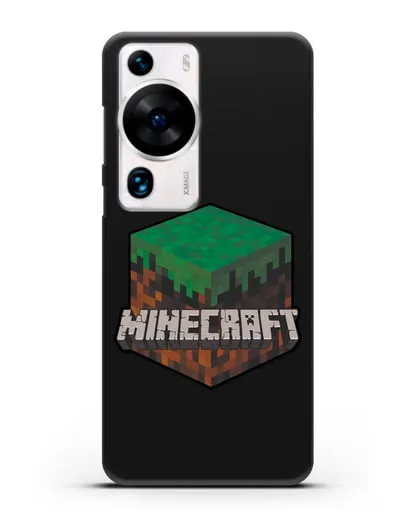 Чехол с логотипом Minecraft силиконовый для Huawei P60 Pro
