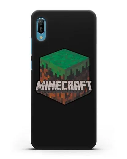Чехол с логотипом Minecraft силиконовый для Huawei Y6 2019