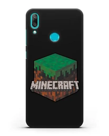 Чехол с логотипом Minecraft силиконовый для Huawei Y7 2019