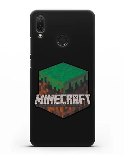 Чехол с логотипом Minecraft силиконовый для Huawei Y9 2019