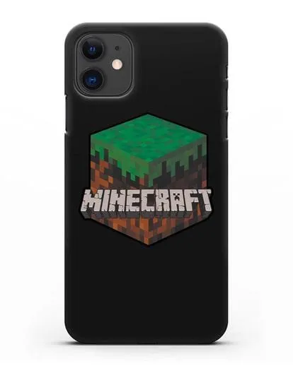 Чехол с логотипом Minecraft силиконовый для iPhone 11