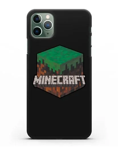 Чехол с логотипом Minecraft силиконовый для iPhone 11 Pro Max