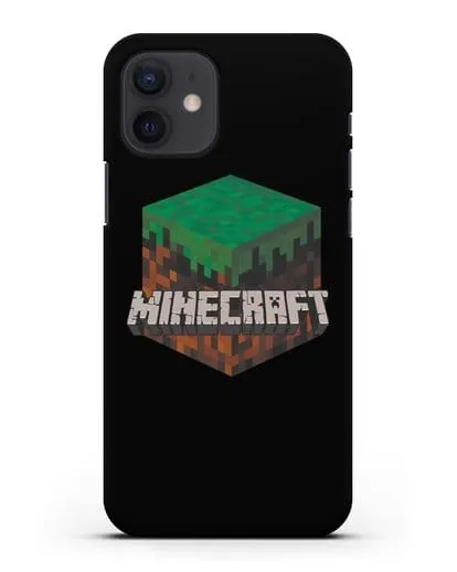 Чехол с логотипом Minecraft силиконовый для iPhone 12