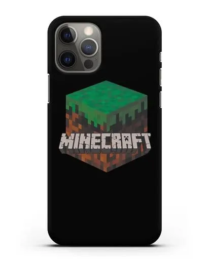 Чехол с логотипом Minecraft силиконовый для iPhone 12 Pro