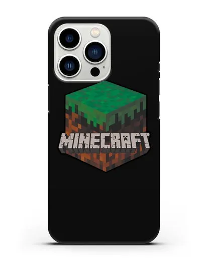Чехол с логотипом Minecraft силиконовый для iPhone 13 Pro