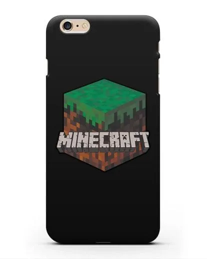 Чехол с логотипом Minecraft силиконовый для iPhone 6 Plus