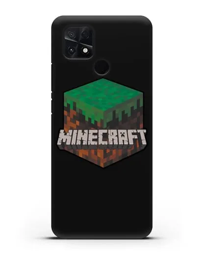 Чехол с логотипом Minecraft силиконовый для Xiaomi Poco C40