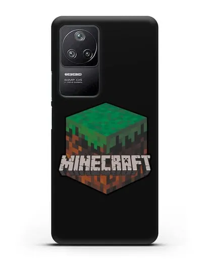 Чехол с логотипом Minecraft силиконовый для Xiaomi Poco F4