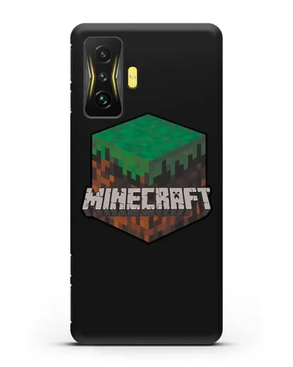 Чехол с логотипом Minecraft силиконовый для Xiaomi Poco F4 GT