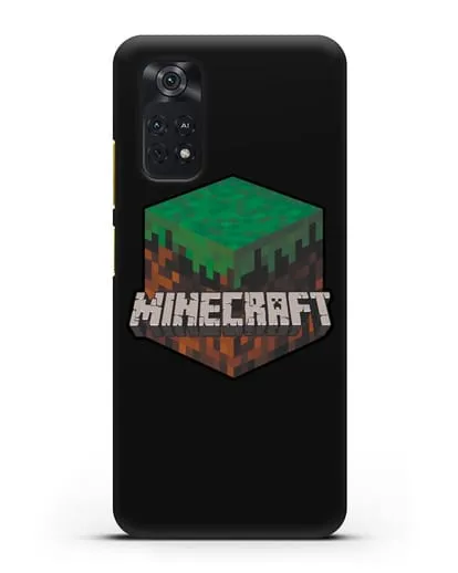 Чехол с логотипом Minecraft силиконовый для Xiaomi Poco M4 Pro 4G