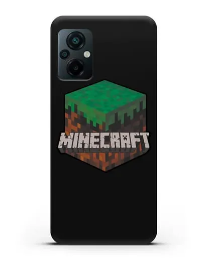 Чехол с логотипом Minecraft силиконовый для Xiaomi Poco M5
