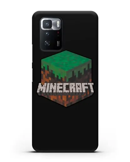 Чехол с логотипом Minecraft силиконовый для Xiaomi Poco X3 GT