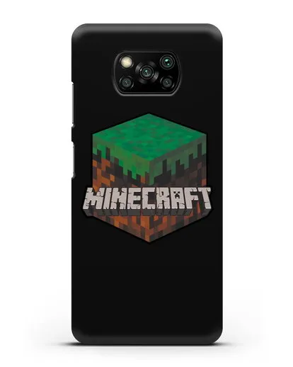 Чехол с логотипом Minecraft силиконовый для Xiaomi Poco X3 Pro