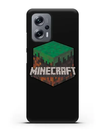 Чехол с логотипом Minecraft силиконовый для Xiaomi Poco X4 GT