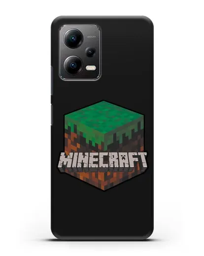 Чехол с логотипом Minecraft силиконовый для Xiaomi Poco X5