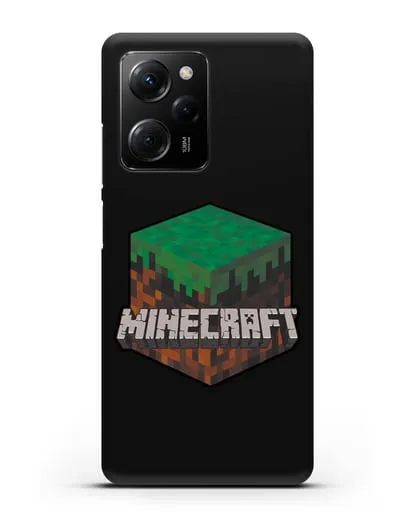 Чехол с логотипом Minecraft силиконовый для Xiaomi Poco X5 Pro