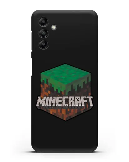 Чехол с логотипом Minecraft силиконовый для Samsung Galaxy A04s [SM-A047]