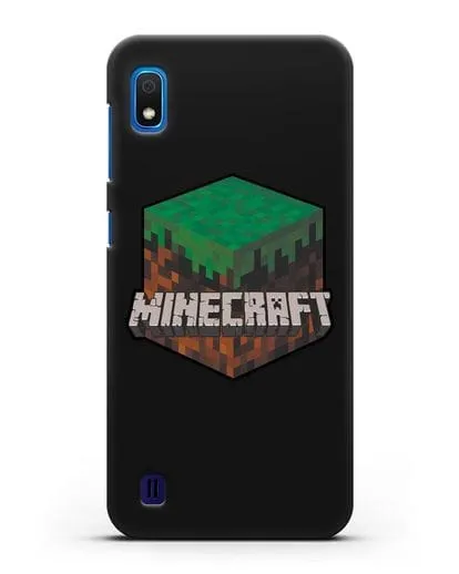 Чехол с логотипом Minecraft силиконовый для Samsung Galaxy A10 [SM-A105F]