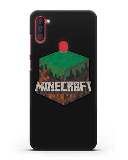 Чехол с логотипом Minecraft силиконовый для Samsung Galaxy A11 [SM-A115F]