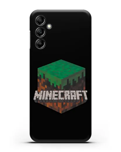 Чехол с логотипом Minecraft силиконовый для Samsung Galaxy A14 [SM-A145]