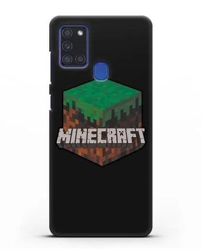 Чехол с логотипом Minecraft силиконовый для Samsung Galaxy A21s [SM-A217F]