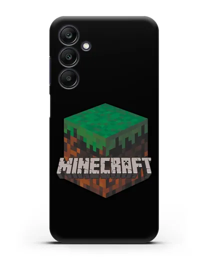 Чехол с логотипом Minecraft силиконовый для Samsung Galaxy A25 [SM-A256]