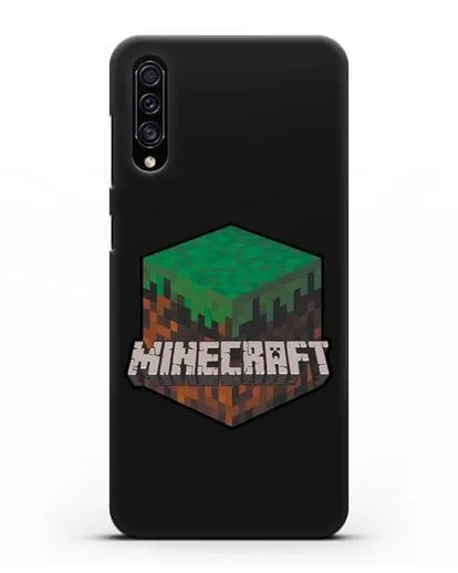 Чехол с логотипом Minecraft силиконовый для Samsung Galaxy A30s [SM-A307FN]
