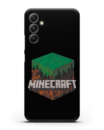 Чехол с логотипом Minecraft силиконовый для Samsung Galaxy A34 [SM-A346]