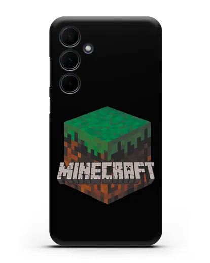 Чехол с логотипом Minecraft силиконовый для Samsung Galaxy A35 [SM-A356]