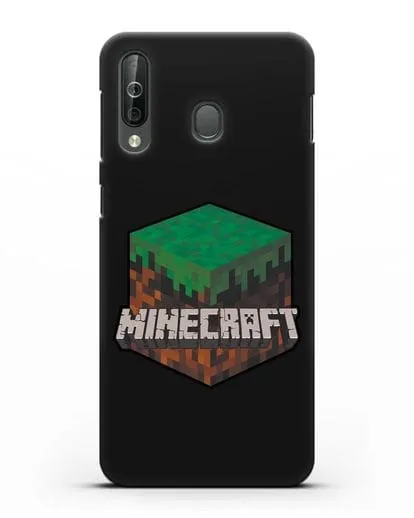 Чехол с логотипом Minecraft силиконовый для Samsung Galaxy A40s [SM-A507FN]