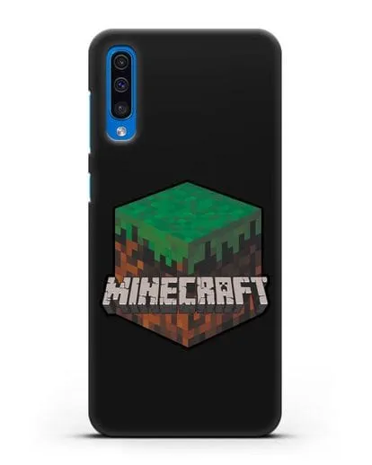 Чехол с логотипом Minecraft силиконовый для Samsung Galaxy A50