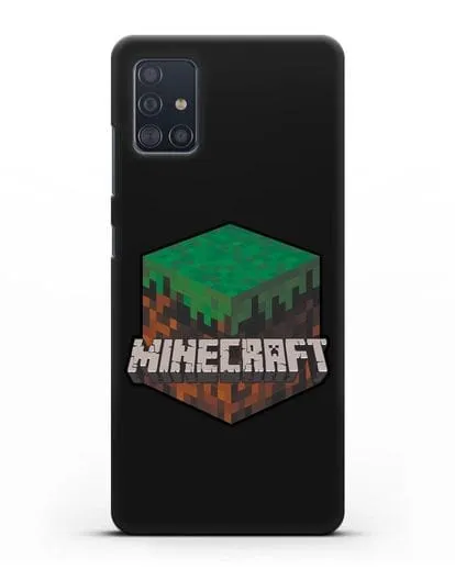 Чехол с логотипом Minecraft силиконовый для Samsung Galaxy A51 [SM-A515F]