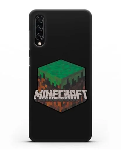 Чехол с логотипом Minecraft силиконовый для Samsung Galaxy A70s [SM-A707F]