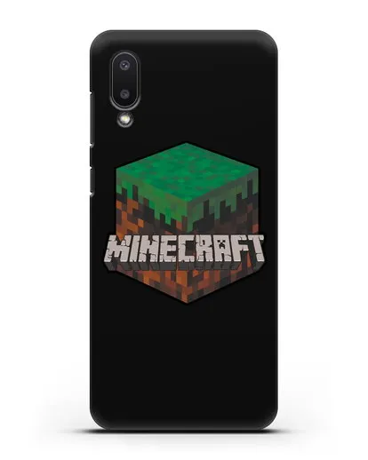 Чехол с логотипом Minecraft силиконовый для Samsung Galaxy A02 [SM-A022G]