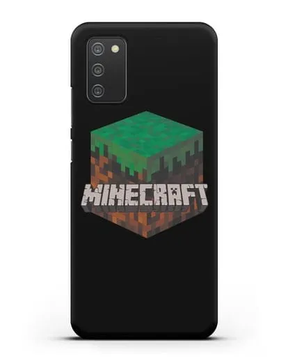 Чехол с логотипом Minecraft силиконовый для Samsung Galaxy A02s [SM-A025F]
