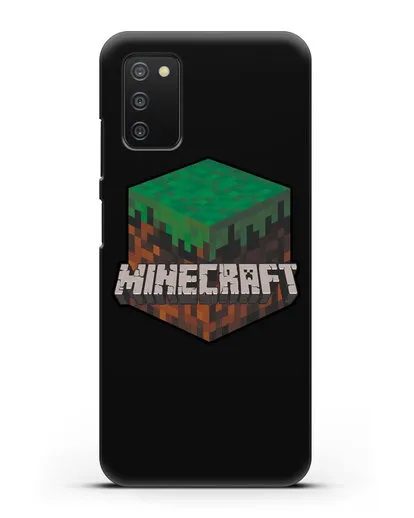 Чехол с логотипом Minecraft силиконовый для Samsung Galaxy A03S [SM-A037F]