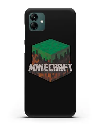 Чехол с логотипом Minecraft силиконовый для Samsung Galaxy A04 [SM-A045F]