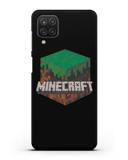 Чехол с логотипом Minecraft силиконовый для Samsung Galaxy A12 [SM-A125F]