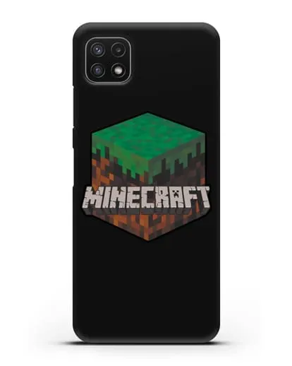 Чехол с логотипом Minecraft силиконовый для Samsung Galaxy A22s [A226B]