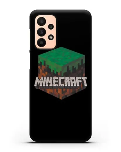 Чехол с логотипом Minecraft силиконовый для Samsung Galaxy A23 [SM-A235F]