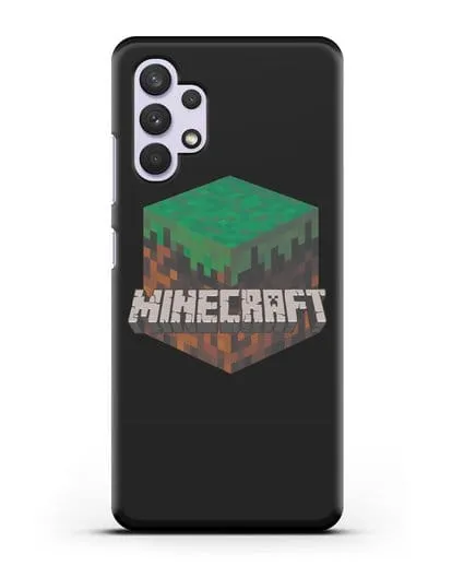 Чехол с логотипом Minecraft силиконовый для Samsung Galaxy A32 4G [SM-A325F]