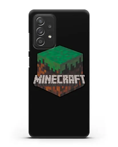 Чехол с логотипом Minecraft силиконовый для Samsung Galaxy A52s [SM-A528B]