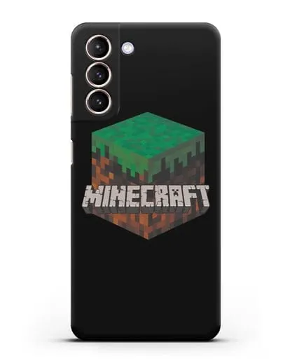 Чехол с логотипом Minecraft силиконовый для Samsung Galaxy S21 [SM-G991B]