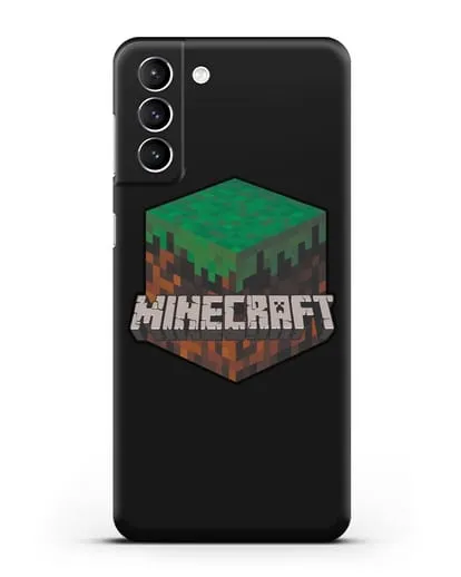 Чехол с логотипом Minecraft силиконовый для Samsung Galaxy S22 Plus