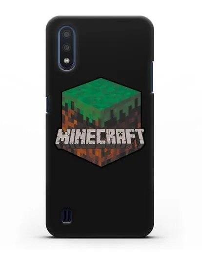 Чехол с логотипом Minecraft силиконовый для Samsung Galaxy M01 [SM-M015F]