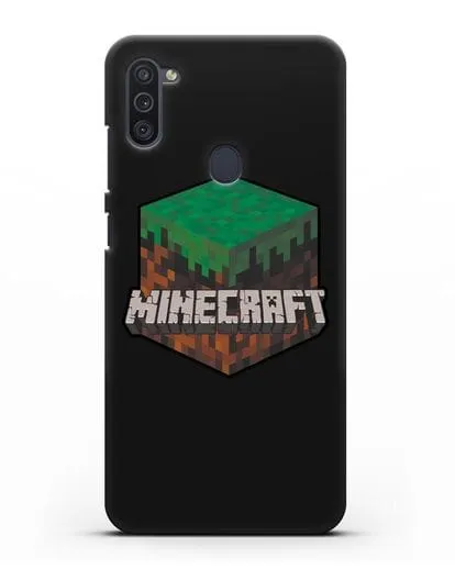 Чехол с логотипом Minecraft силиконовый для Samsung Galaxy M11 [SM-M115F]