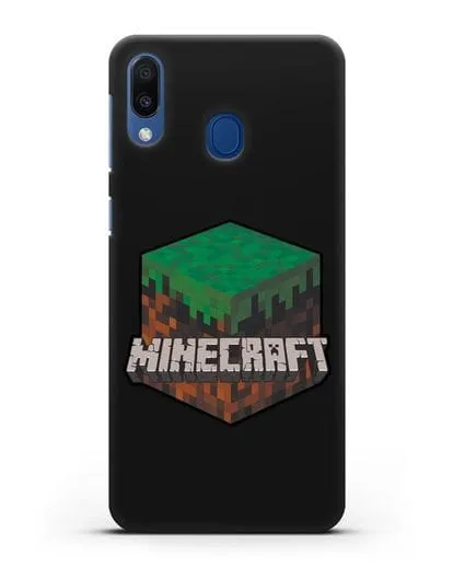 Чехол с логотипом Minecraft силиконовый для Samsung Galaxy M20 [SM-M205F]