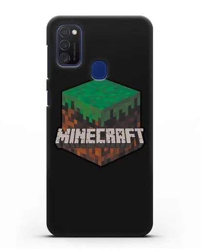 Чехол с логотипом Minecraft силиконовый для Samsung Galaxy M21 [SM-M215F]