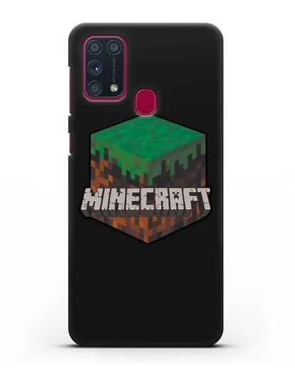 Чехол с логотипом Minecraft силиконовый для Samsung Galaxy M31 [SM-M315F]