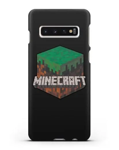 Чехол с логотипом Minecraft силиконовый для Samsung Galaxy S10 Plus [SM-G975F]